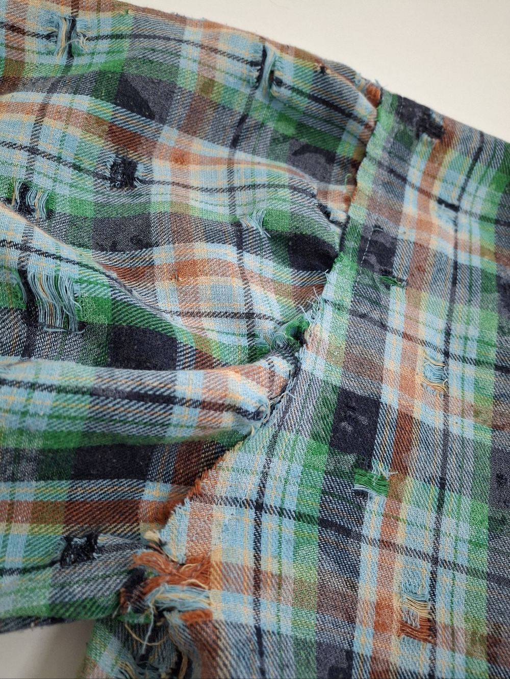 Oli & Hali "Bow It Goes" Plaid Puff Sleeve Tie Front Peplum Top XL - Picture 8 of 12